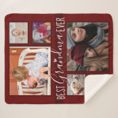 Couverture Sherpa Meilleur Vin de grand-mère photo en famille multip (Devant (Horizontal))