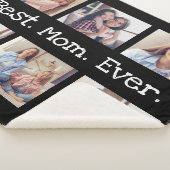 Couverture Sherpa Meilleure collage photo de maman en noir et blanc (3/4)