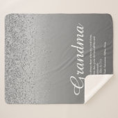 Couverture Sherpa Meilleure définition de grand-mère Parties scintil (Devant (Horizontal))