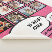 Couverture Sherpa Meilleure grand-mère 12 photo amusante Comic rose (3/4)