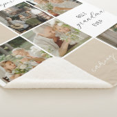 Couverture Sherpa Meilleure grand-mère | Collage de photos | Mocha (3/4)