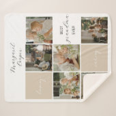 Couverture Sherpa Meilleure grand-mère | Collage de photos | Mocha (Devant (Horizontal))