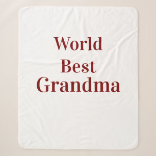 Couverture Sherpa Meilleure grand-mère du monde grands-parents grand