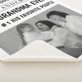 Couverture Sherpa Meilleure grand-mère jamais personnalisée photo de (3/4)