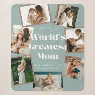 Couverture Sherpa Meilleure maman du monde 7 Collage photo