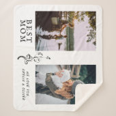 Couverture Sherpa Meilleure Maman Foliage Moderne 2 Photos Personnal (Devant)