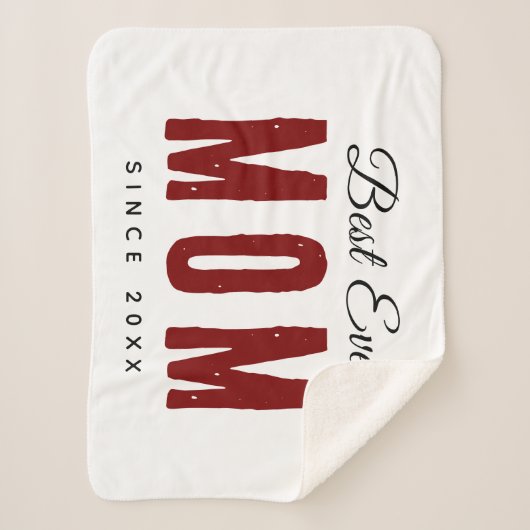 Couverture Sherpa Meilleure Maman Jamais Depuis 20XX Moderne Simple  (Devant)