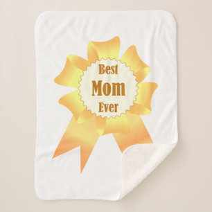 Couverture Sherpa Meilleure maman jamais Golden Lauréat du prix ruba