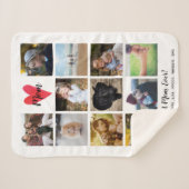 Couverture Sherpa Meilleure maman Jamais Photo Collage Fête des mère (Devant (Horizontal))