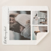 Couverture Sherpa Meilleure maman moderne | Collage de photos (Devant (Horizontal))