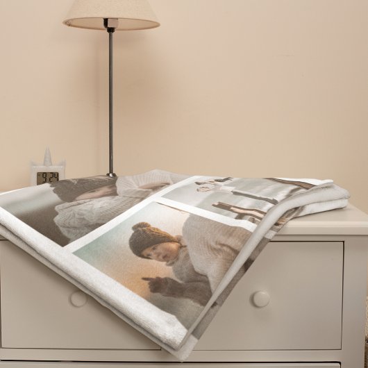 Couverture Sherpa Meilleure maman moderne | Collage de photos