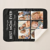 Couverture Sherpa Meilleure Maman Toujours Fête des mères Collage ph (Devant (Horizontal))