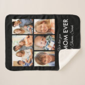 Couverture Sherpa Meilleure Maman Toujours Fête des mères Collage ph (Devant (Horizontal))