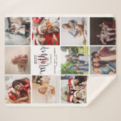 Couverture Sherpa Meilleure mère dans le monde Photo Collage Coeur r (Devant (Horizontal))