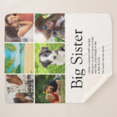 Couverture Sherpa Meilleure Soeur Ever 6 Photo Collage Moderne (Devant (Horizontal))