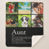 Couverture Sherpa Meilleure tante Tante Jamais Moderne 6 Photo Colla (Devant)