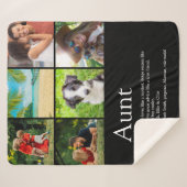 Couverture Sherpa Meilleure tante Tante Jamais Moderne 6 Photo Colla (Devant (Horizontal))