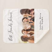 Couverture Sherpa Meilleurs amis pour toujours BFF nom photo blanc (Devant (Horizontal))