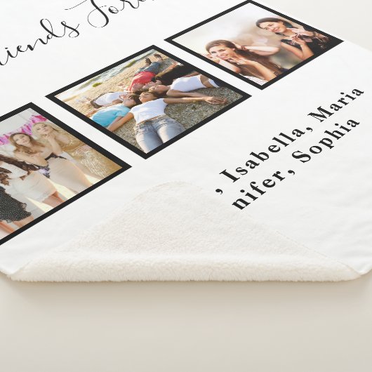 Couverture Sherpa Meilleurs amis pour toujours BFF photos personnali (3/4)