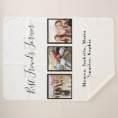 Couverture Sherpa Meilleurs amis pour toujours BFF photos personnali (Devant (Horizontal))