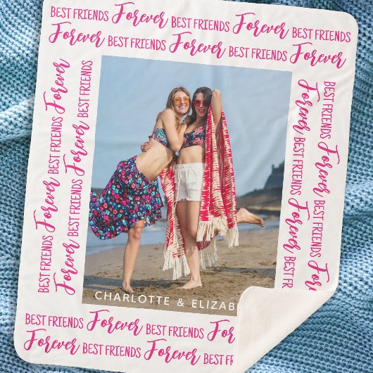 Couverture Sherpa Meilleurs Amis Pour Toujours Moderne Tendance Phot