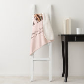 Couverture Sherpa Meilleurs amis rose or blush photo (En situation)