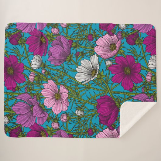 Couverture Sherpa Mélange cosmos bleu (Devant (Horizontal))