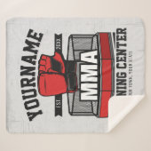 Couverture Sherpa Mélange d'arts martiaux AJOUTER LE NOM MIXED MARTI (Devant (Horizontal))