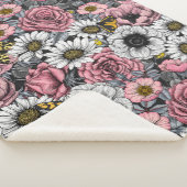 Couverture Sherpa Mélange de papillons de nuit en rose et gris (3/4)