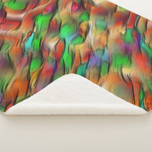 Couverture Sherpa Mélange de taches opaques et chromées