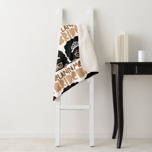 Couverture Sherpa Melanin Bride (En situation)