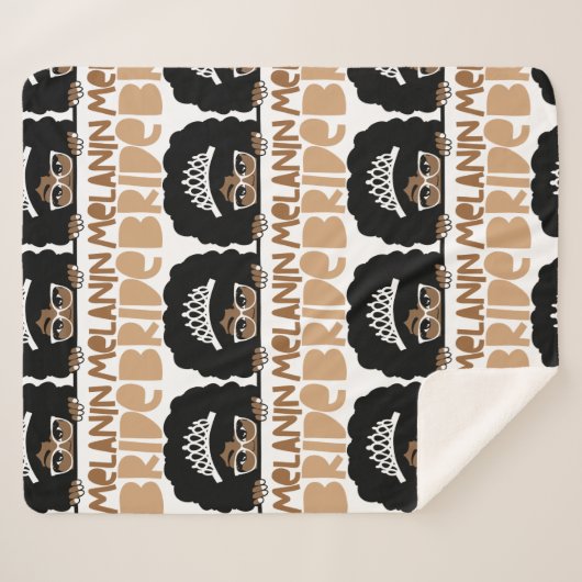 Couverture Sherpa Melanin Bride (Devant (Horizontal))