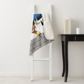 Couverture Sherpa Mème de Noël drôle de renne qui regarde par-dessus (En situation)