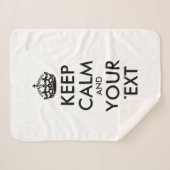 Couverture Sherpa Mème internet personnalisé CONSERVEZ CALME et VOTR (Devant (Horizontal))