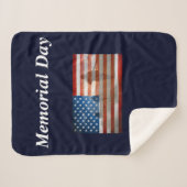 Couverture Sherpa Memorial Day, Merci pour votre service (Devant (Horizontal))