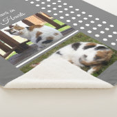 Couverture Sherpa Mémorial de chat gris et blanc ajouter des photos (3/4)