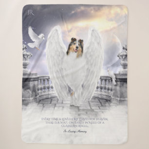 Couverture Sherpa Mémorial de l'Ange de Merle Bleu Collie, Balcon du