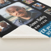 Couverture Sherpa Mémorial Keepsaké Edge Fade Photo Collage Bk Blue (3/4)