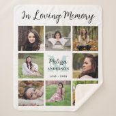 Couverture Sherpa Memorial Modern In Love Memory 8 Photo Collage (Devant)