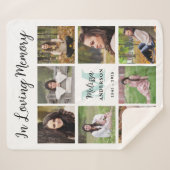 Couverture Sherpa Memorial Modern In Love Memory 8 Photo Collage (Devant (Horizontal))