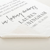 Couverture Sherpa Mémorial Moderne Élégant Simple Chic (3/4)