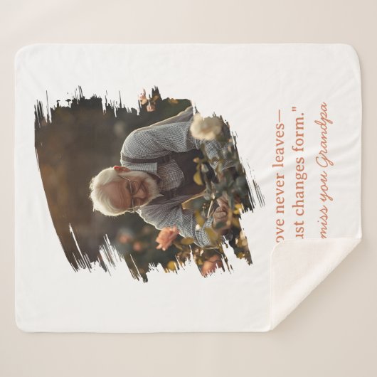 Couverture Sherpa Memorial Sherpa Blanket Loss of Loved One Photo (Devant (Horizontal))