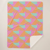 Couverture Sherpa Memphis Style 90s Throwback Motif coloré (Devant)