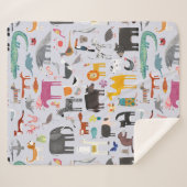 Couverture Sherpa Ménagerie animale (Devant (Horizontal))