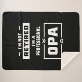 Couverture Sherpa Mens Je suis un Opa professionnel cadeau à la retr (Devant (Horizontal))