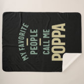 Couverture Sherpa Mens Mes Favoris Appelent Moi Poppa (Devant (Horizontal))