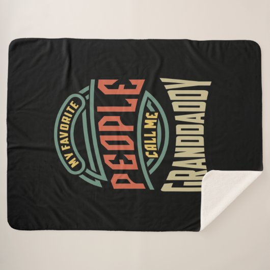 Couverture Sherpa Mens Mes Gens Favoris M'Appelent Granddaddy Cadeau (Devant (Horizontal))