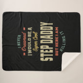 Couverture Sherpa Mens Super Cool Step Papa Killing It Père Cadeau (Devant (Horizontal))