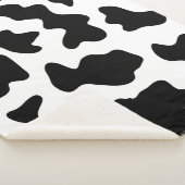 Couverture Sherpa Mention de vaches blanches et noires mignonnes fer (3/4)
