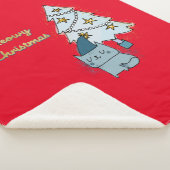 Couverture Sherpa Meowy Christmas Chat and Tree (3/4)